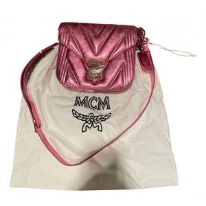 MCM metallic pink crossbody bag